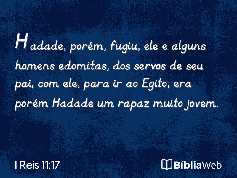 I Reis 11:17 em imagem para compartilhar