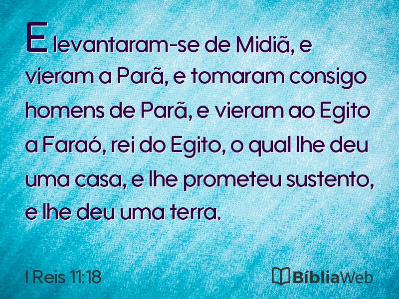 I Reis 11:18 em imagem para compartilhar