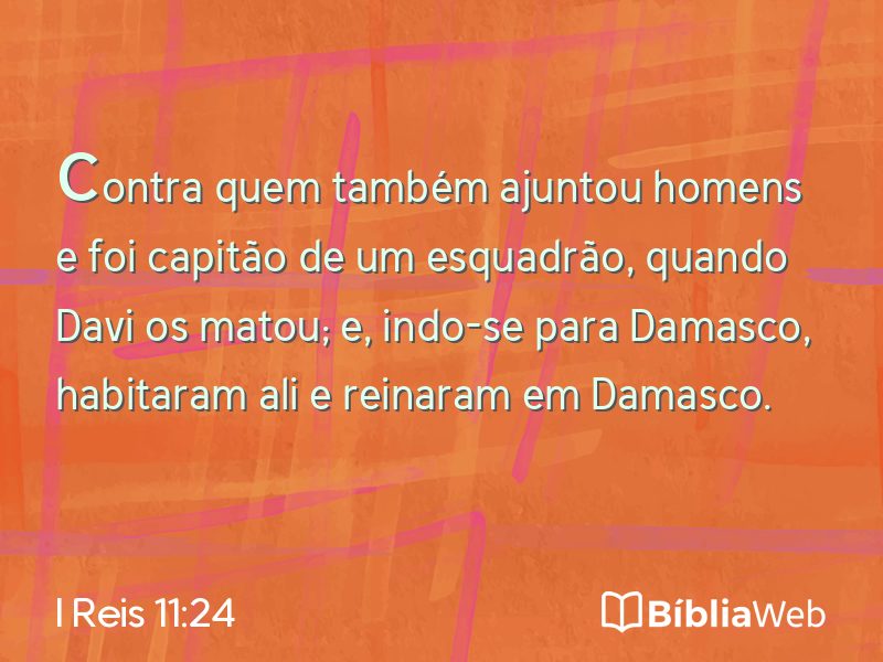 I Reis 11:24 em imagem para compartilhar