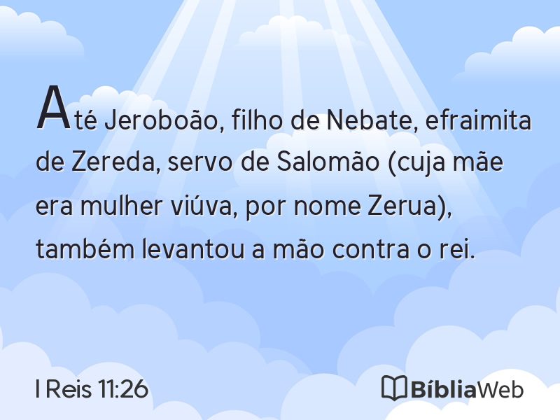 I Reis 11:26 em imagem para compartilhar