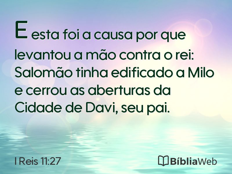 I Reis 11:27 em imagem para compartilhar