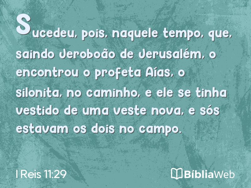 I Reis 11:29 em imagem para compartilhar