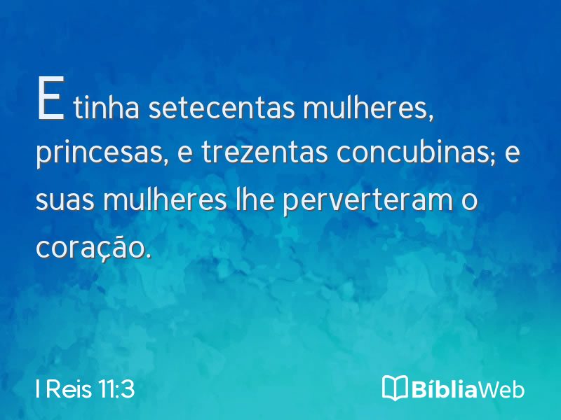I Reis 11:3 em imagem para compartilhar