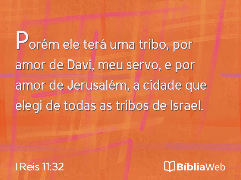 I Reis 11:32 em imagem para compartilhar