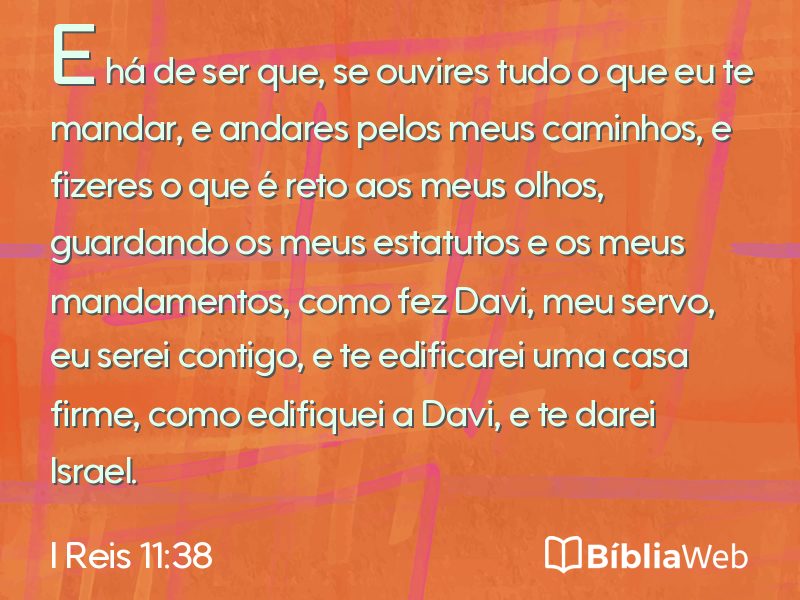I Reis 11:38 em imagem para compartilhar
