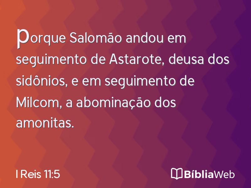 I Reis 11:5 em imagem para compartilhar