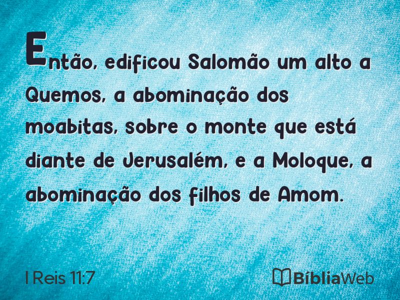 I Reis 11:7 em imagem para compartilhar