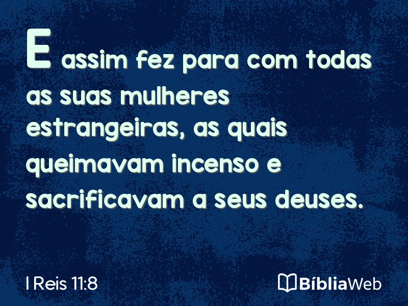 I Reis 11:8 em imagem para compartilhar