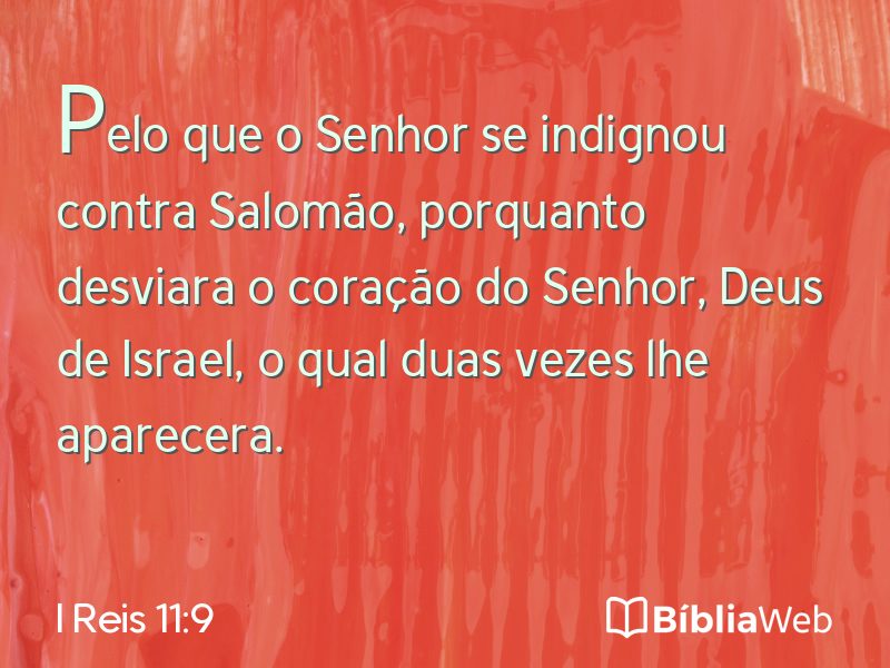 I Reis 11:9 em imagem para compartilhar