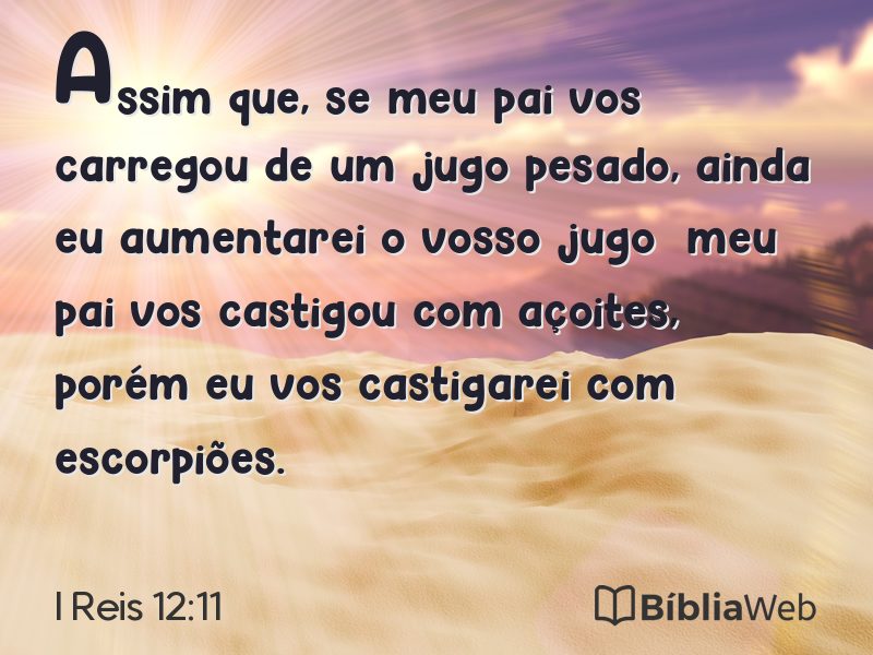 I Reis 12:11 em imagem para compartilhar