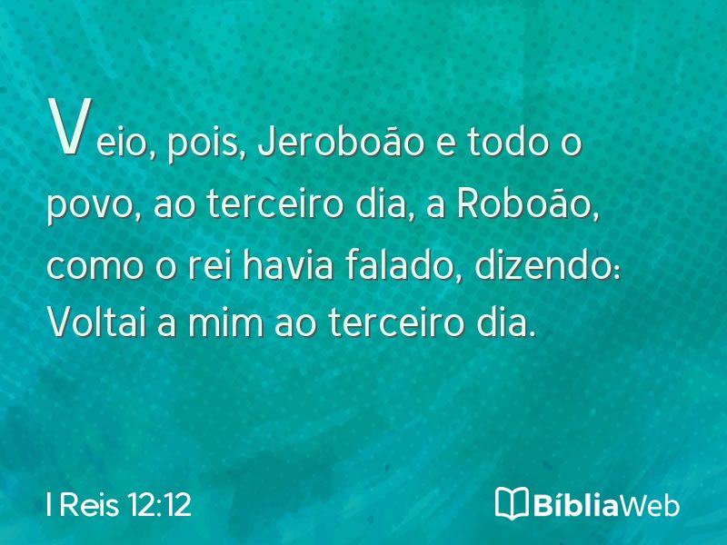 I Reis 12:12 em imagem para compartilhar