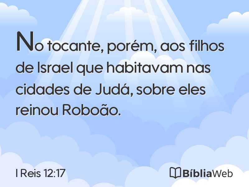 I Reis 12:17 em imagem para compartilhar