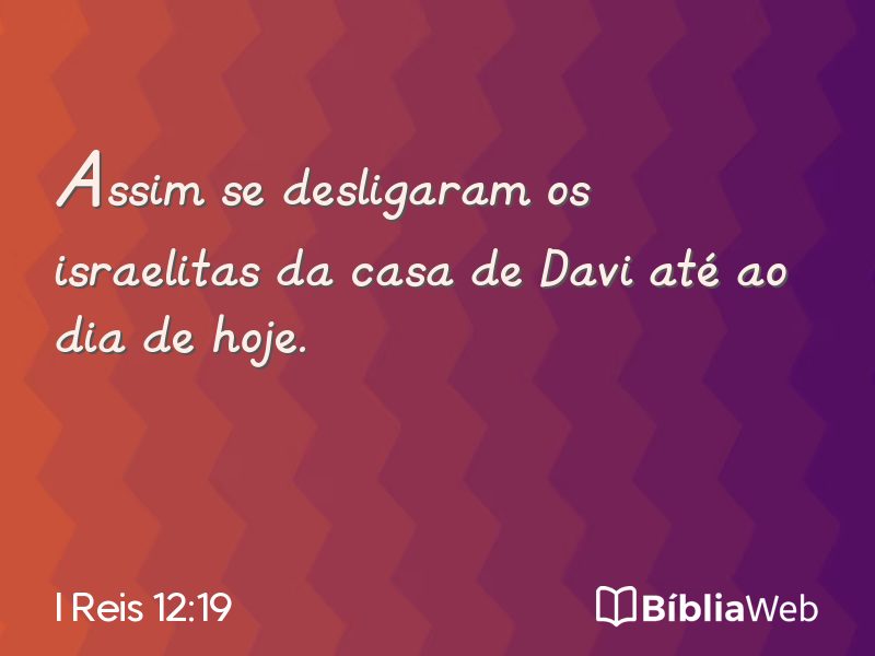 I Reis 12:19 em imagem para compartilhar