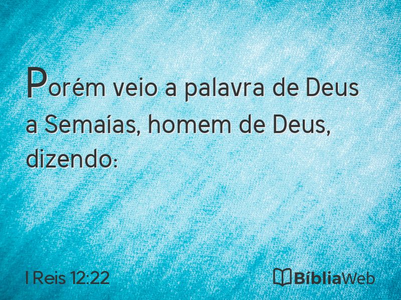 I Reis 12:22 em imagem para compartilhar