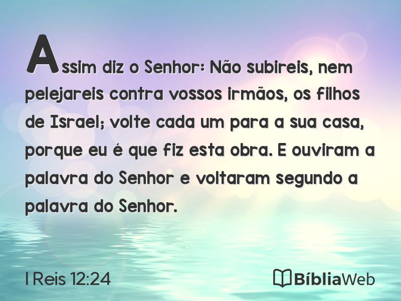 I Reis 12:24 em imagem para compartilhar