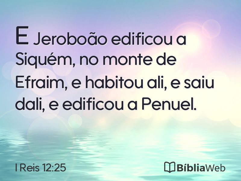 I Reis 12:25 em imagem para compartilhar