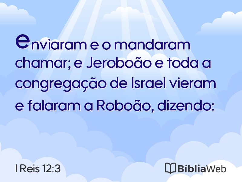 I Reis 12:3 em imagem para compartilhar