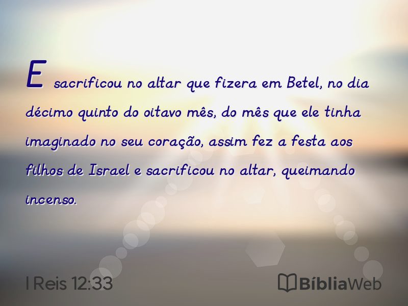 I Reis 12:33 em imagem para compartilhar