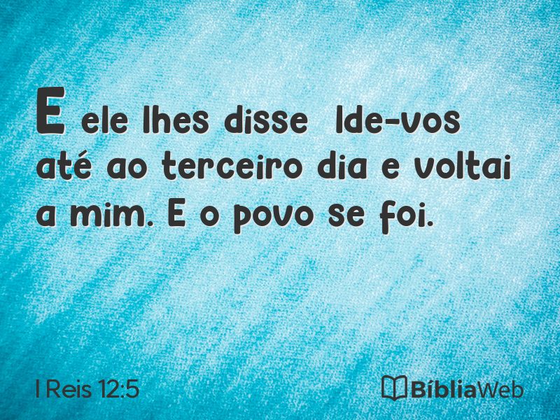 I Reis 12:5 em imagem para compartilhar