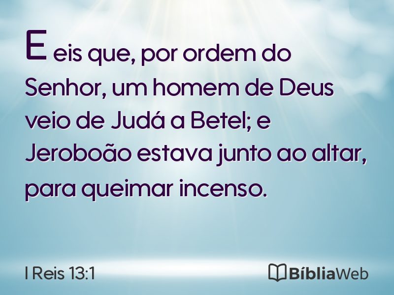 I Reis 13:1 em imagem para compartilhar