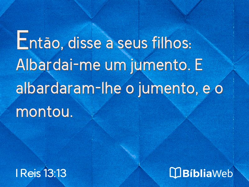 I Reis 13:13 em imagem para compartilhar