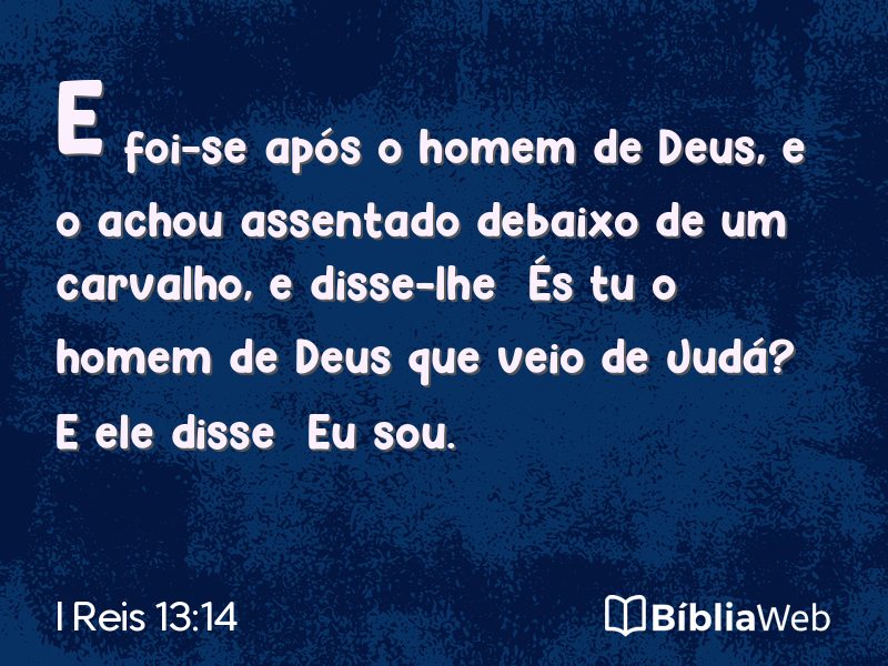 I Reis 13:14 em imagem para compartilhar