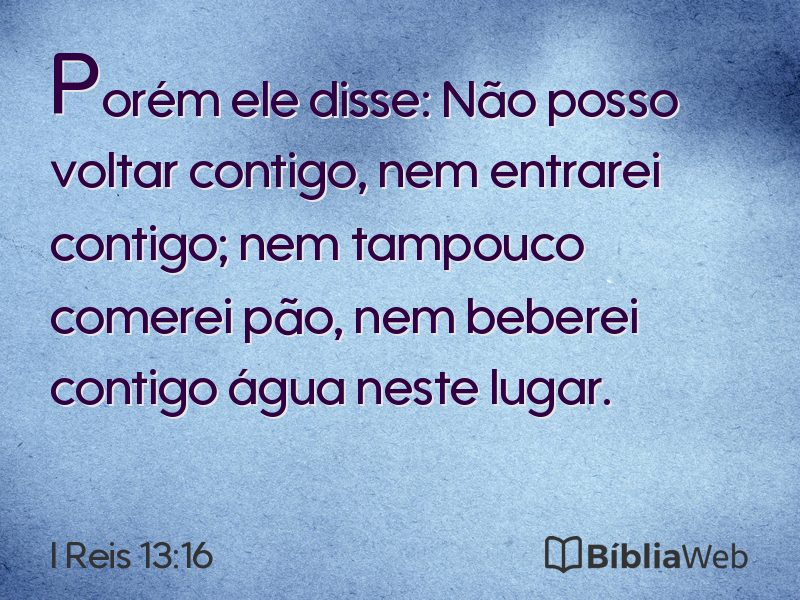 I Reis 13:16 em imagem para compartilhar