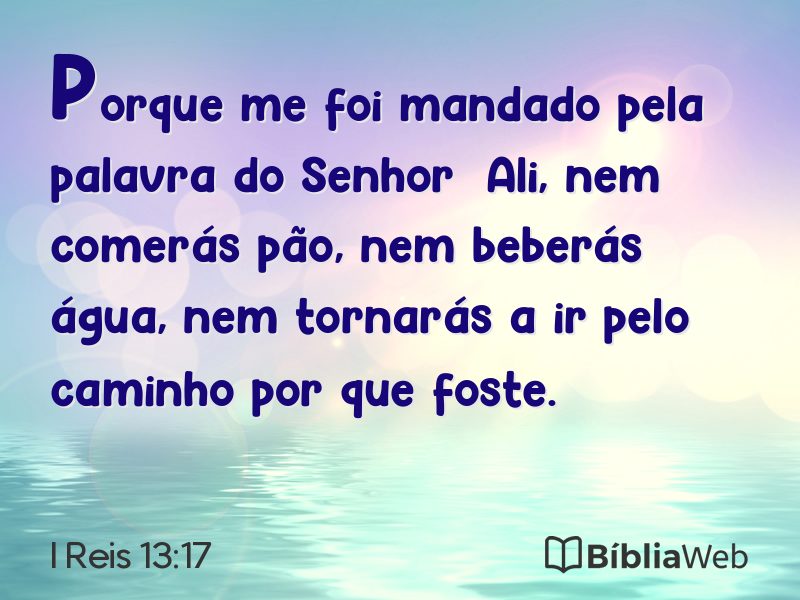 I Reis 13:17 em imagem para compartilhar