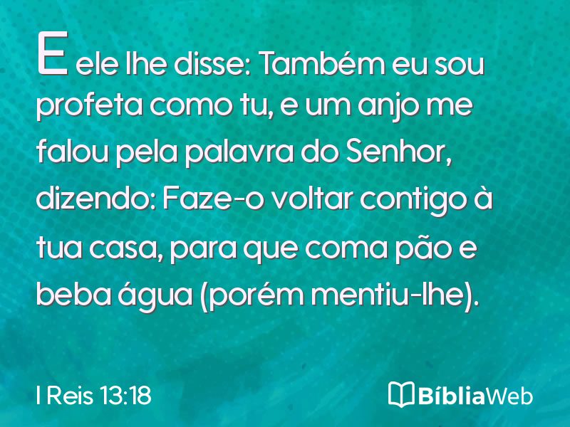 I Reis 13:18 em imagem para compartilhar