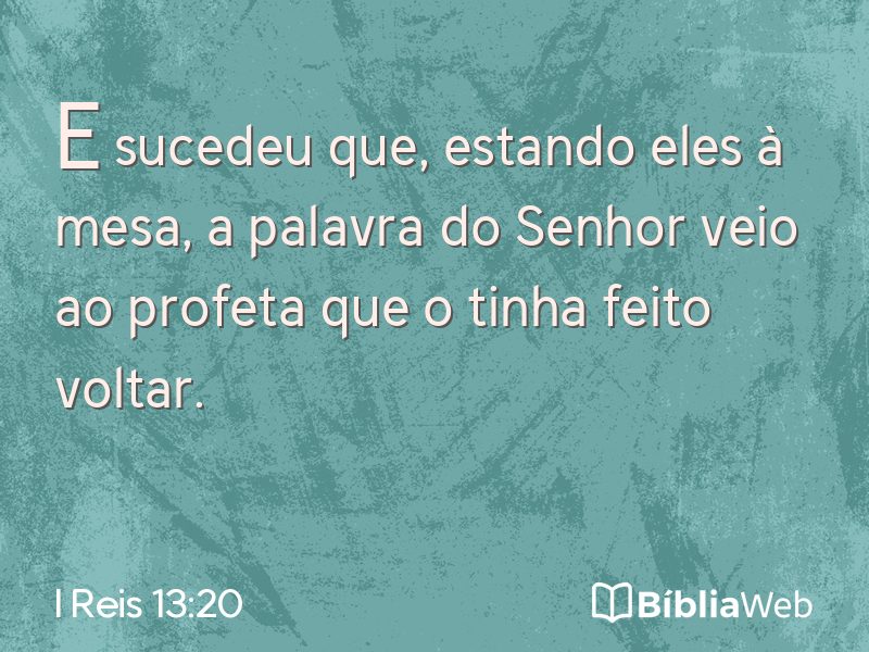 I Reis 13:20 em imagem para compartilhar