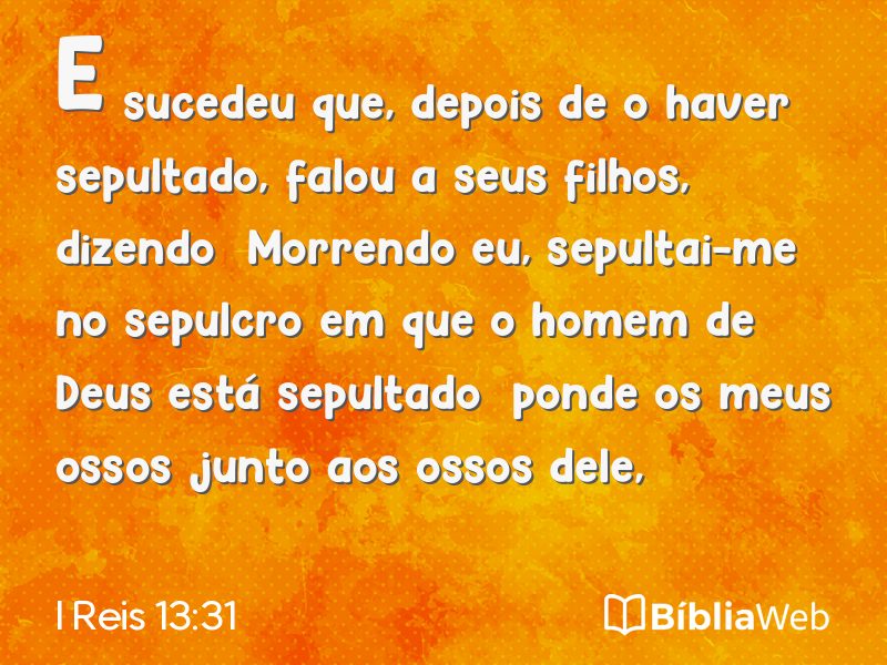 I Reis 13:31 em imagem para compartilhar