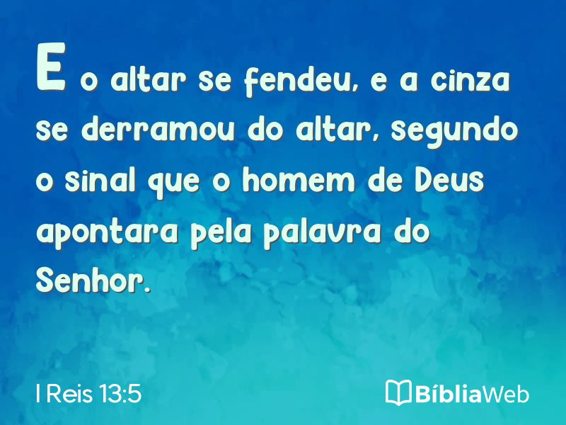 I Reis 13:5 em imagem para compartilhar