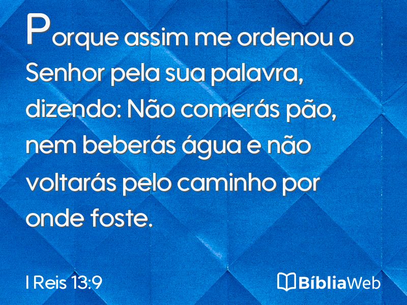 I Reis 13:9 em imagem para compartilhar