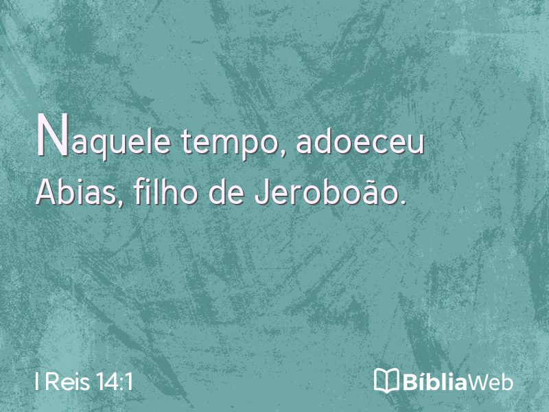 I Reis 14:1 em imagem para compartilhar