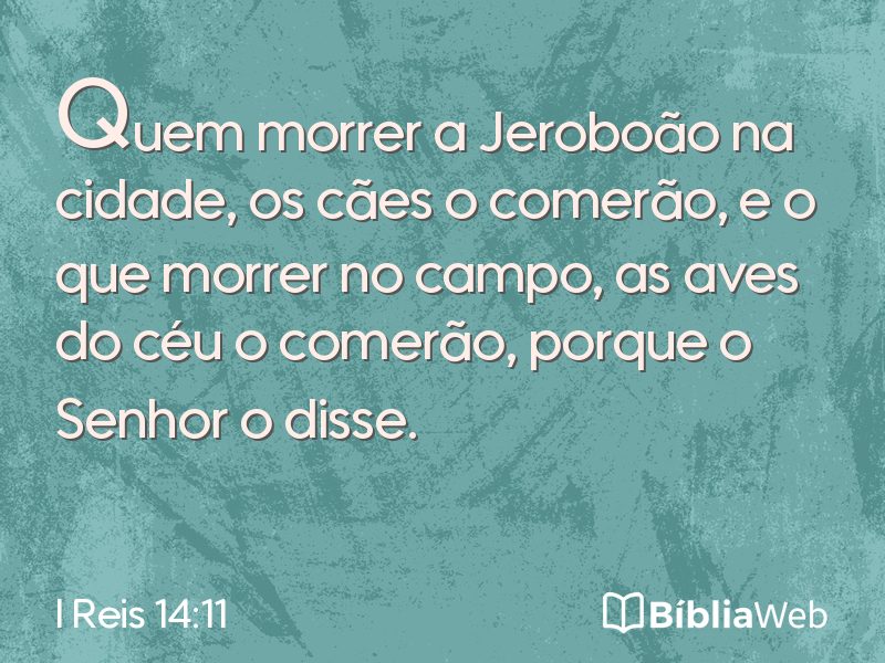 I Reis 14:11 em imagem para compartilhar