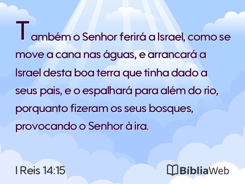 I Reis 14:15 em imagem para compartilhar