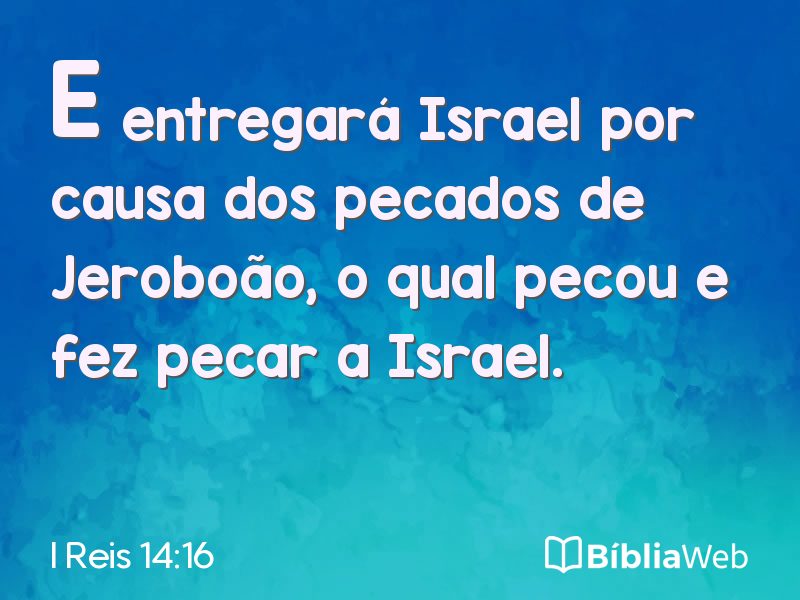 I Reis 14:16 em imagem para compartilhar