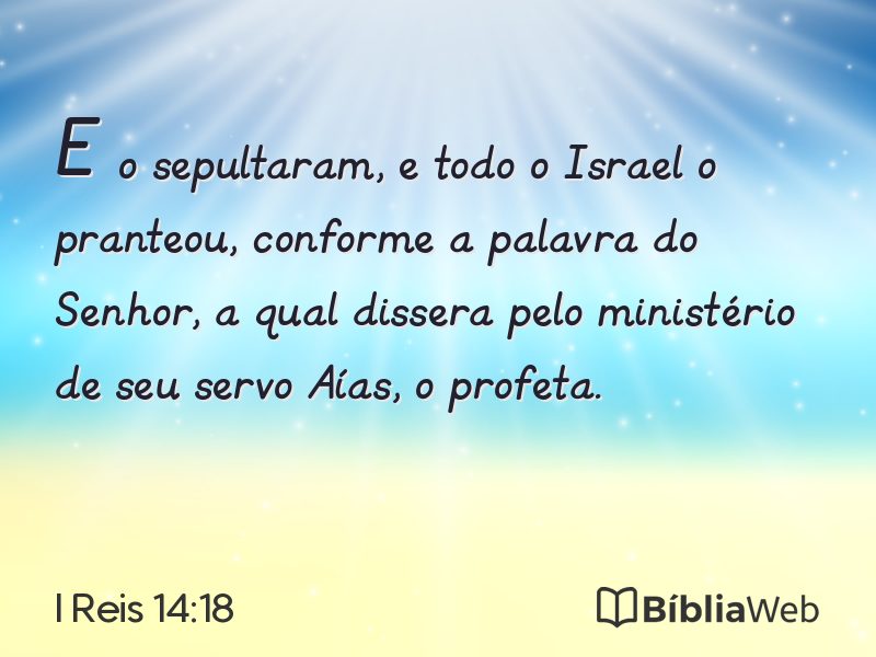 I Reis 14:18 em imagem para compartilhar