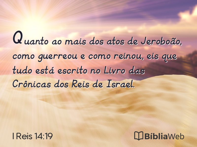 I Reis 14:19 em imagem para compartilhar