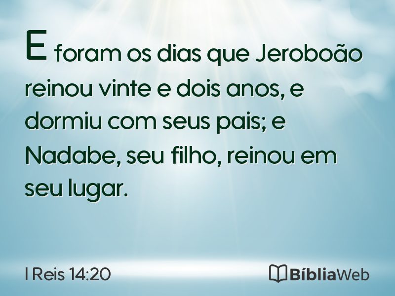 I Reis 14:20 em imagem para compartilhar