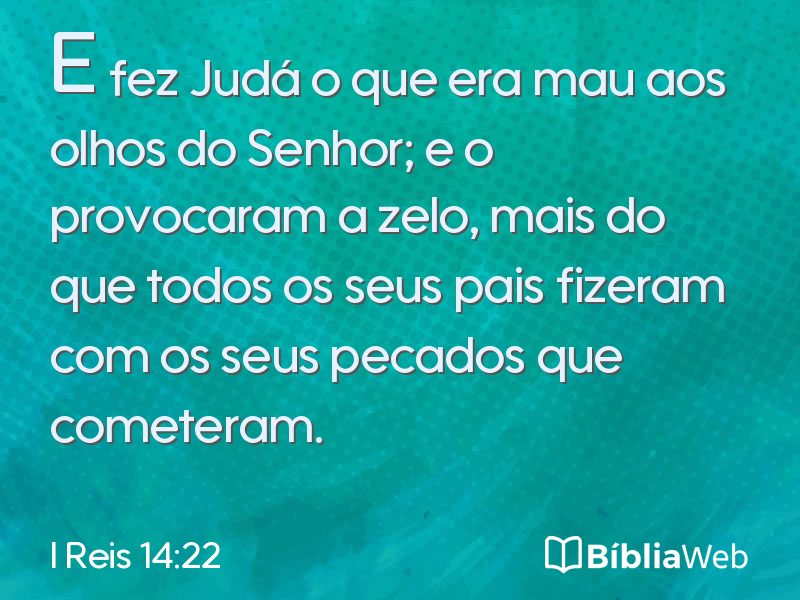 I Reis 14:22 em imagem para compartilhar