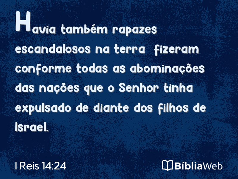 I Reis 14:24 em imagem para compartilhar