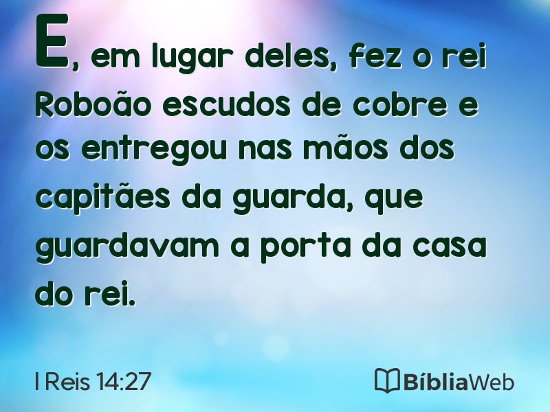I Reis 14:27 em imagem para compartilhar