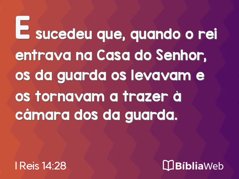 I Reis 14:28 em imagem para compartilhar
