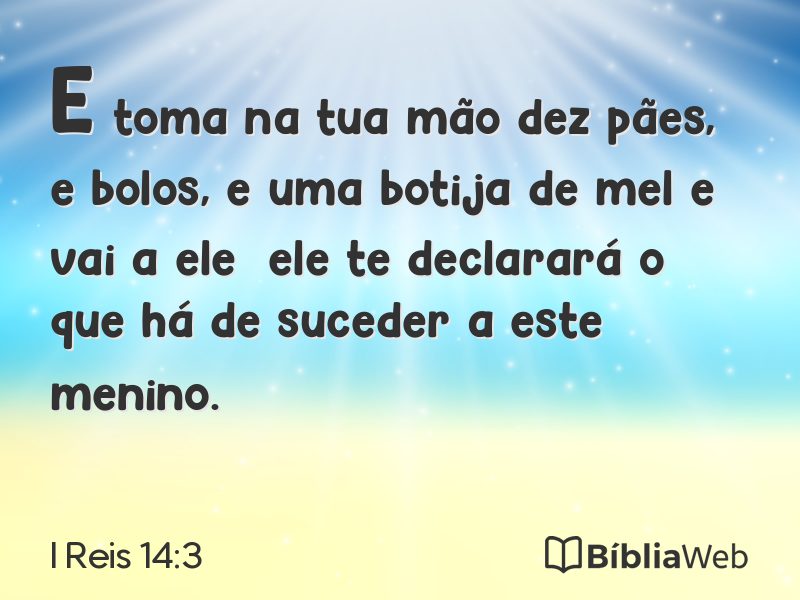 I Reis 14:3 em imagem para compartilhar