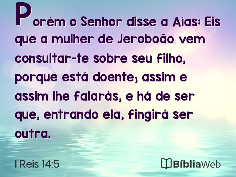 I Reis 14:5 em imagem para compartilhar