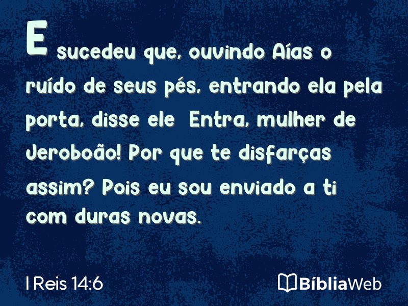 I Reis 14:6 em imagem para compartilhar