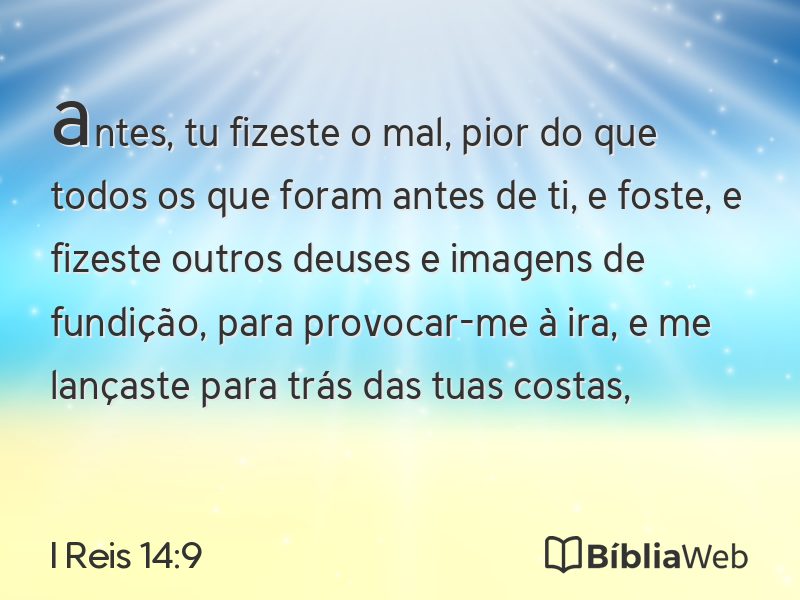 I Reis 14:9 em imagem para compartilhar