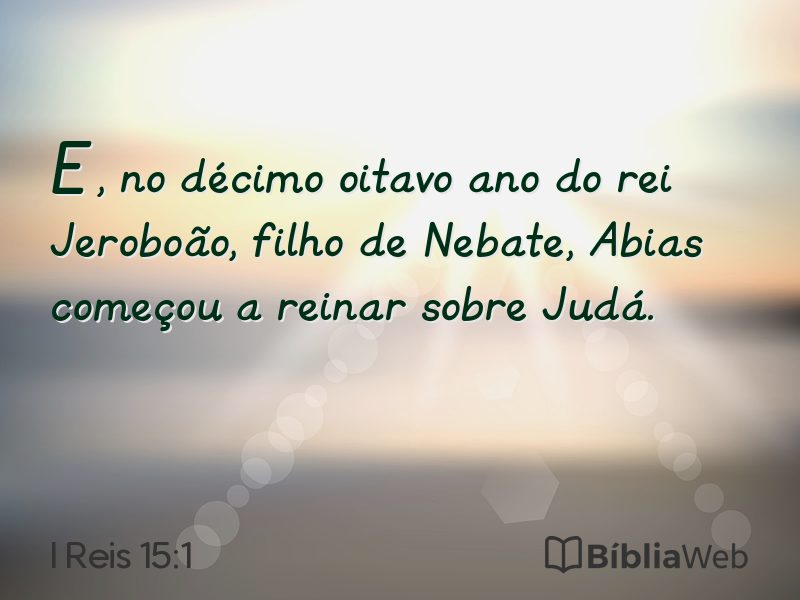 I Reis 15:1 em imagem para compartilhar