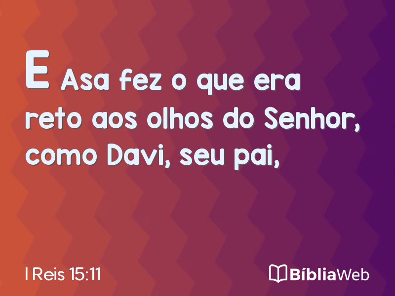 I Reis 15:11 em imagem para compartilhar